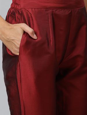 solid pintucks kurta pant set - 18007068 - Standard Image - 5