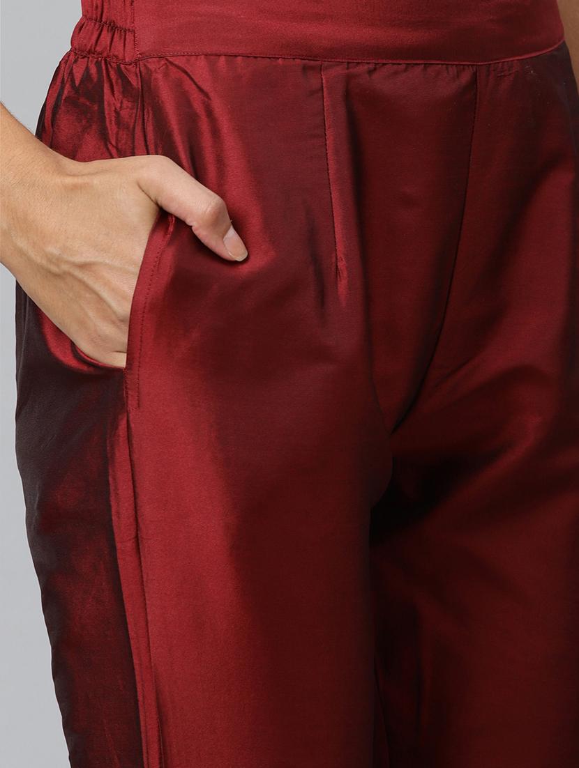 solid pintucks kurta pant set - 18007068 - Zoom Image - 5