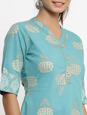 v-neck printed tunic - 18007238 - Standard Image - 4