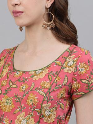 floral a-line kurta - 18007409 - Standard Image - 4