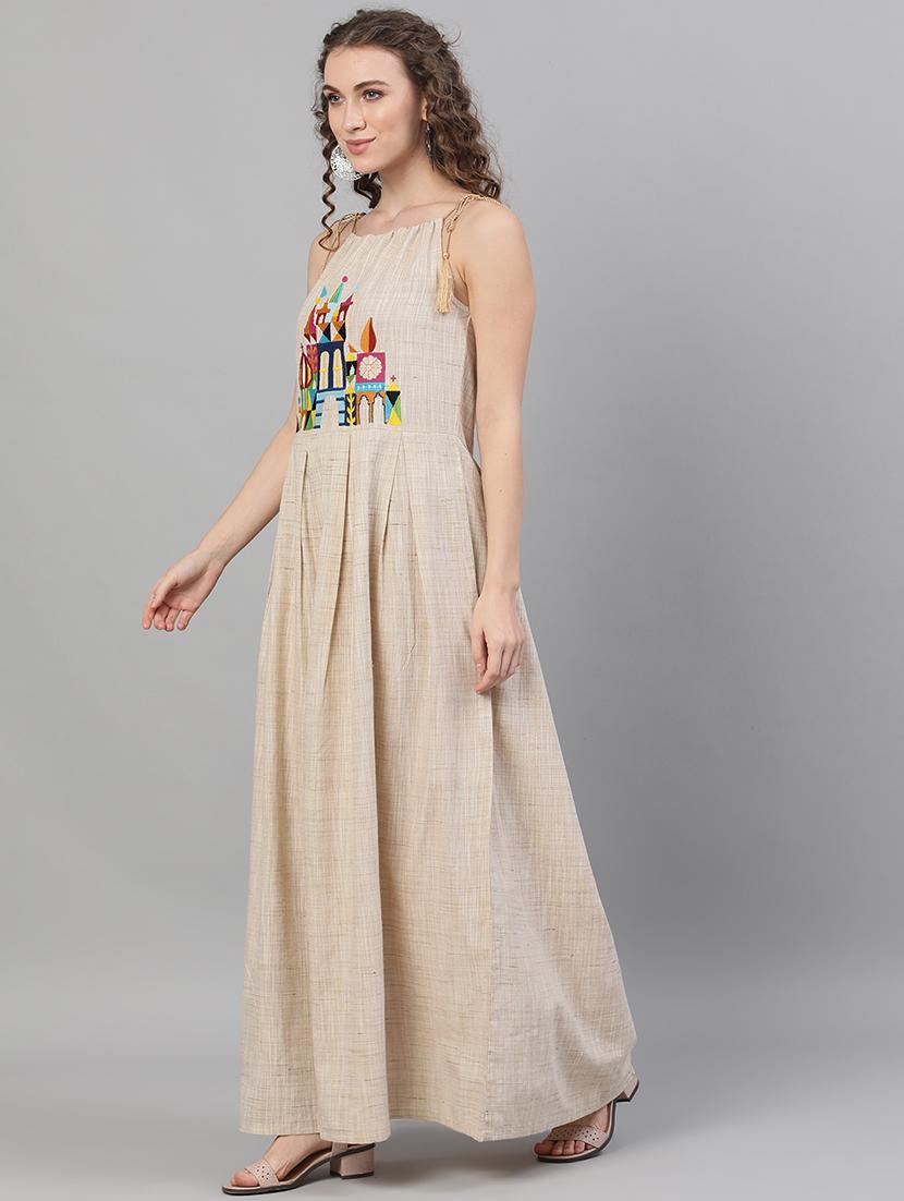 tie knot shoulder empire line dress - 18007539 - Zoom Image - 2