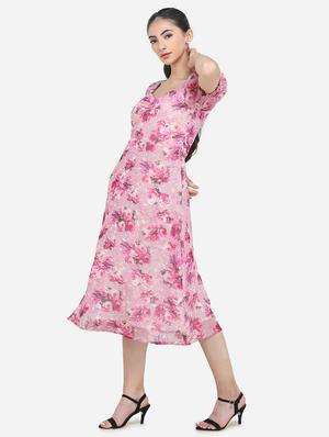 sweetheart neck floral fit & flare dress - 18007614 - Standard Image - 2