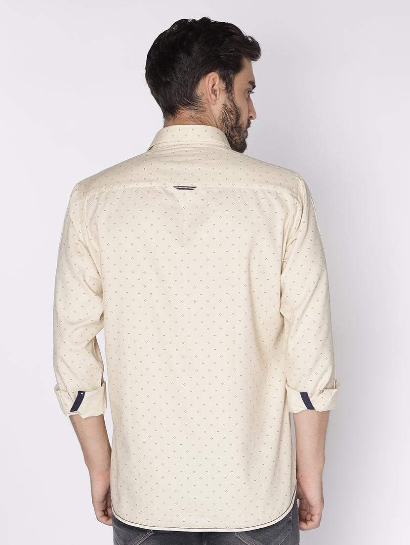 beige printed casual shirt - 18008223 - Zoom Image - 4