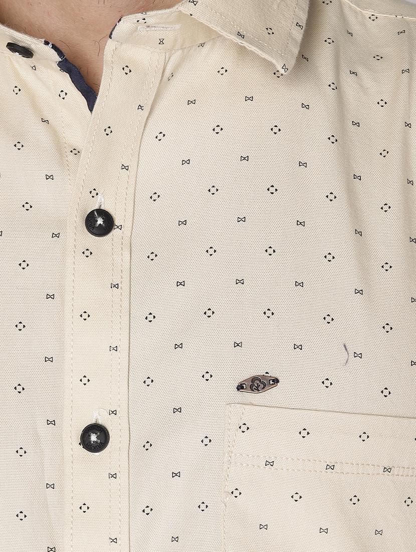 beige printed casual shirt - 18008223 - Zoom Image - 6