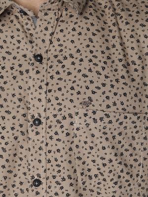 brown printed casual shirt - 18008229 - Standard Image - 6
