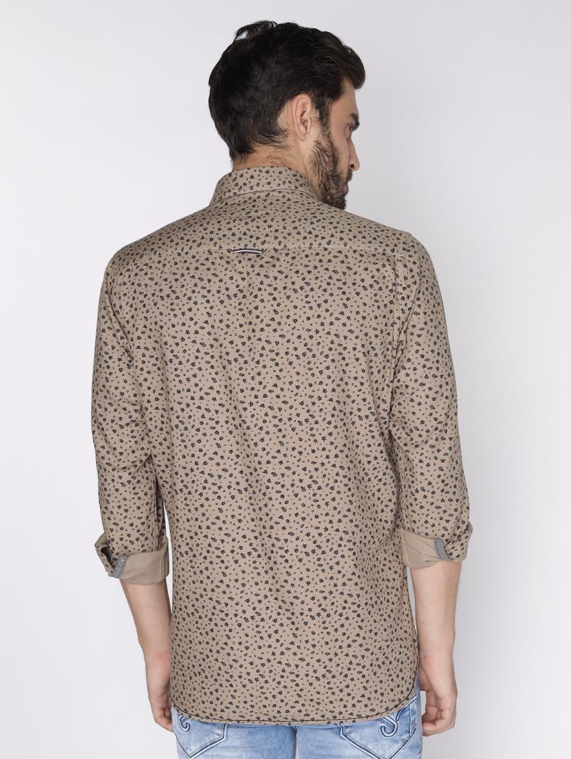 brown printed casual shirt - 18008229 - Zoom Image - 4
