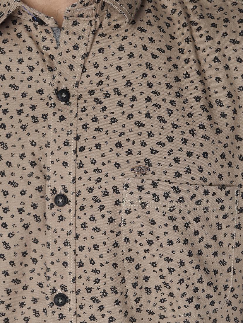 brown printed casual shirt - 18008229 - Zoom Image - 6