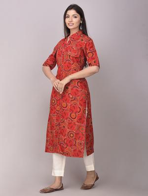 printed straight kurta - 18008246 - Standard Image - 2