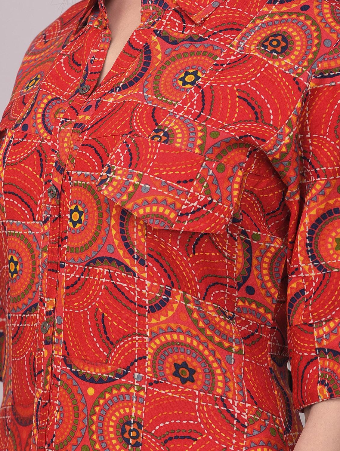 printed straight kurta - 18008246 - Zoom Image - 4