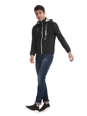 black printed casual jacket - 18008856 - Standard Image - 4