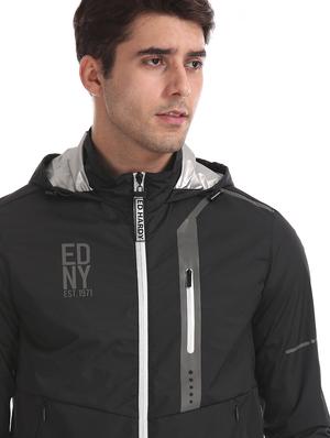 black printed casual jacket - 18008856 - Standard Image - 6