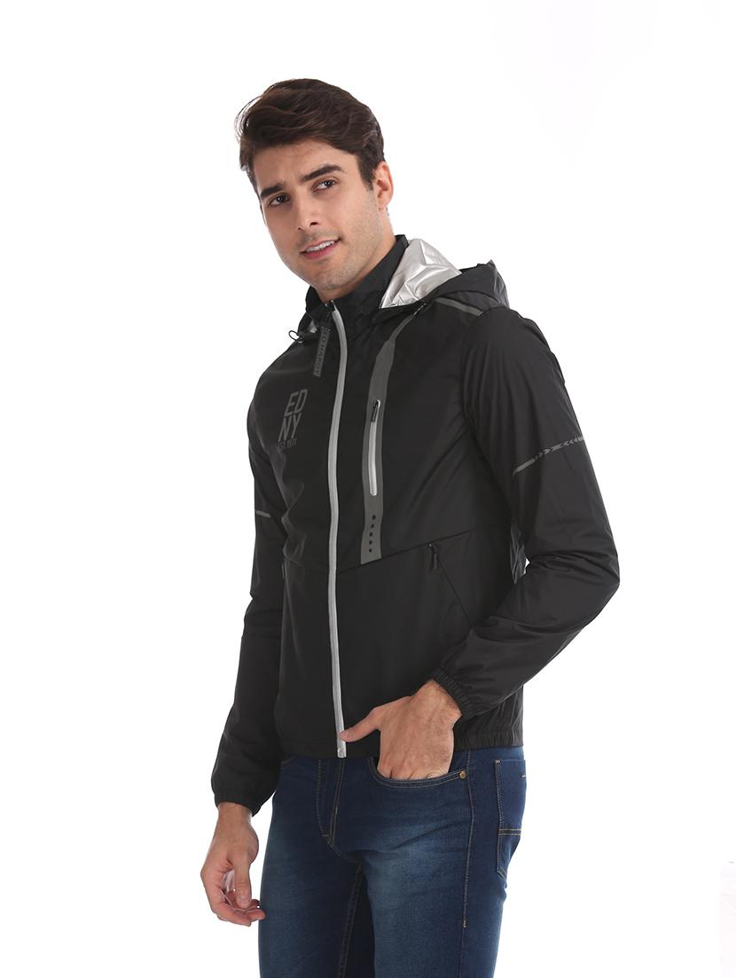 black printed casual jacket - 18008856 - Zoom Image - 2
