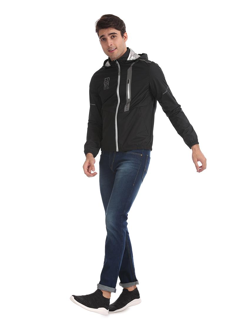 black printed casual jacket - 18008856 - Zoom Image - 4