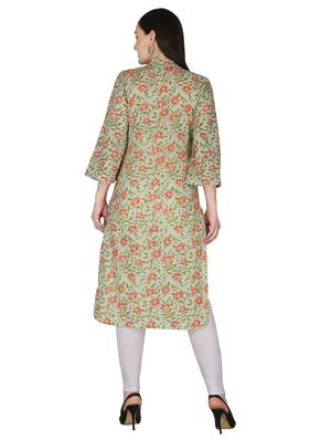 floral straight kurta - 18010267 - Standard Image - 3