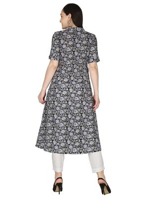 floral a-line kurta - 18010269 - Standard Image - 3