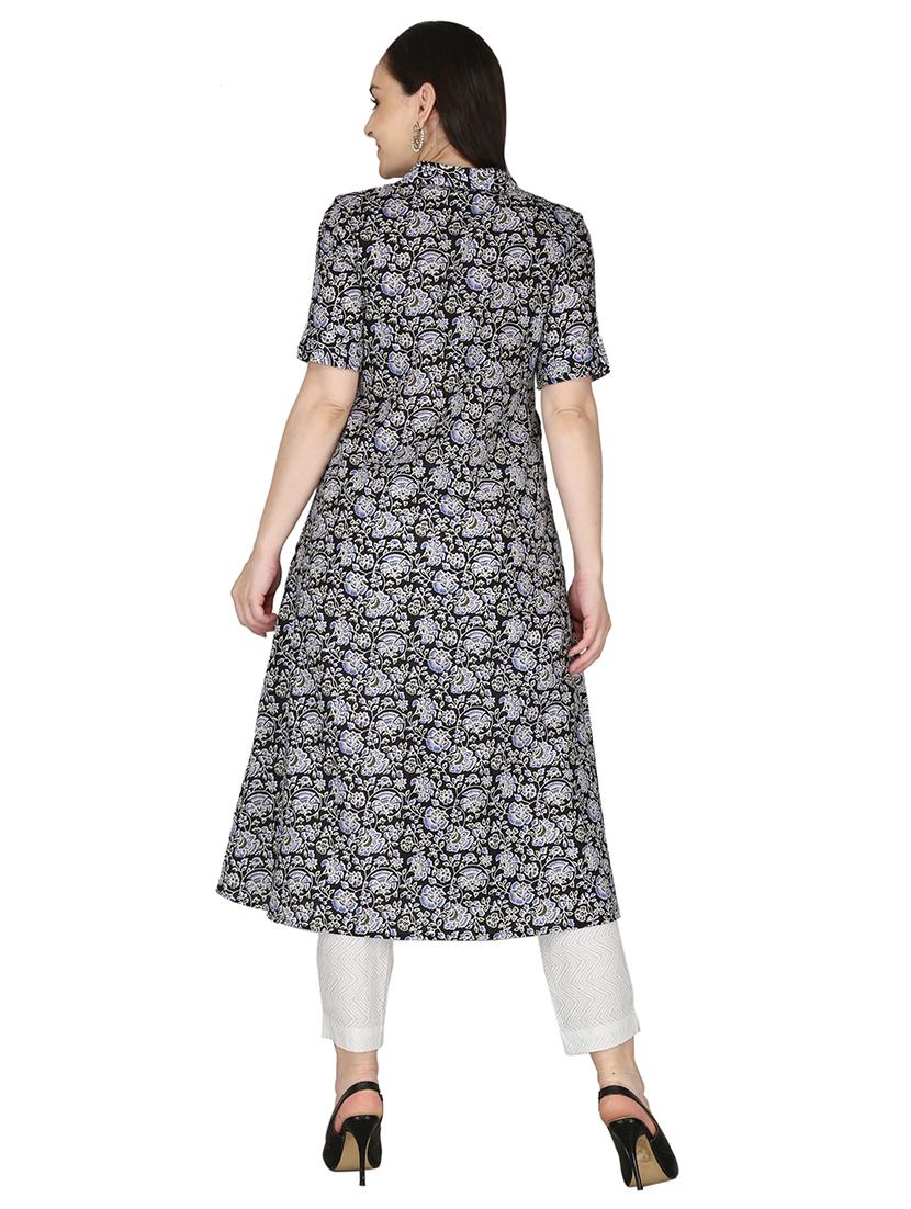 floral a-line kurta - 18010269 - Zoom Image - 3