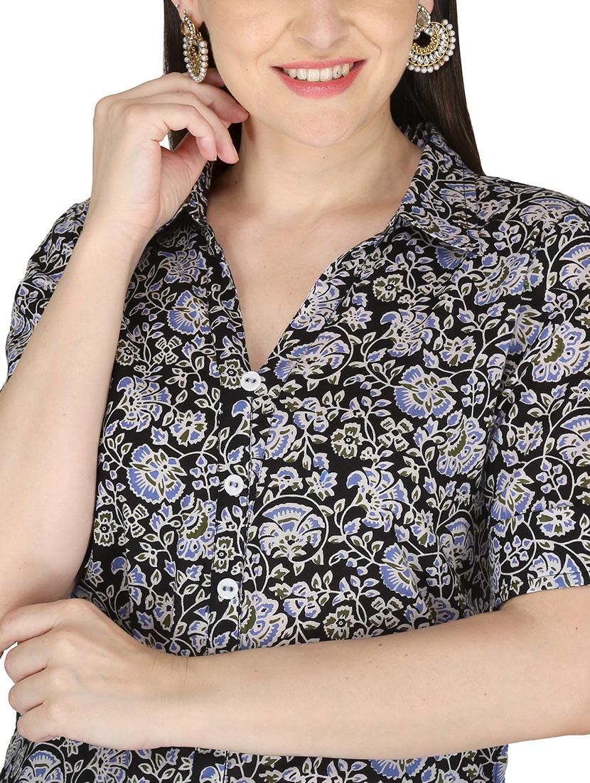 floral a-line kurta - 18010269 - Zoom Image - 4