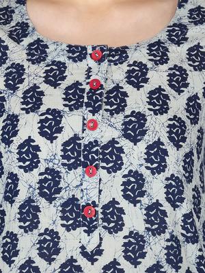 printed straight kurta - 18010271 - Standard Image - 4
