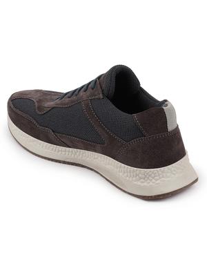 grey suede lace up sneakers - 18010352 - Standard Image - 3
