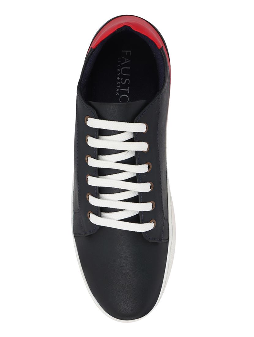 navy pu lace up sneakers - 18010366 - Zoom Image - 4