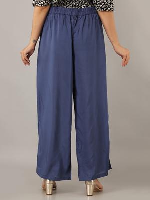 mid rise solid palazzo - 18011718 - Standard Image - 3