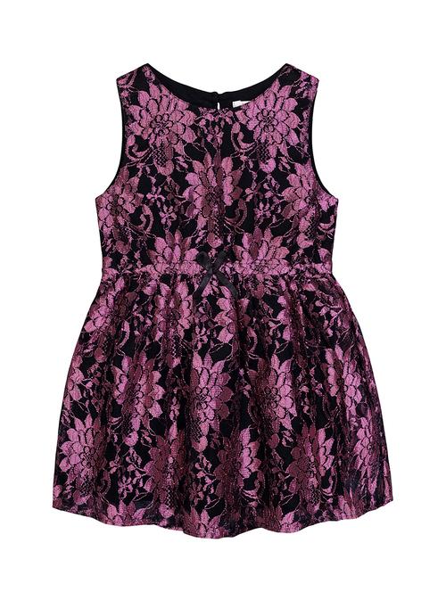 pink printed frock - 18011790 - Very Small Image - 1