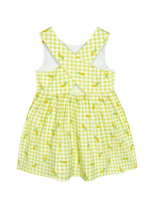 green printed frock - 18011791 - Standard Image - 1