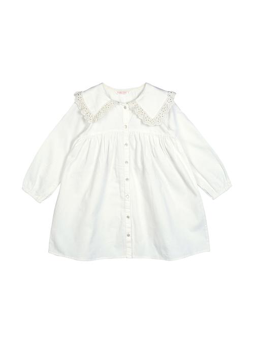 white solid frock - 18011795 - Standard Image - 1