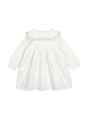 white solid frock - 18011795 - Standard Image - 2
