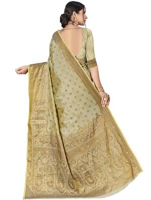 ethnic motifs banarasi saree with blouse - 18012347 - Standard Image - 2