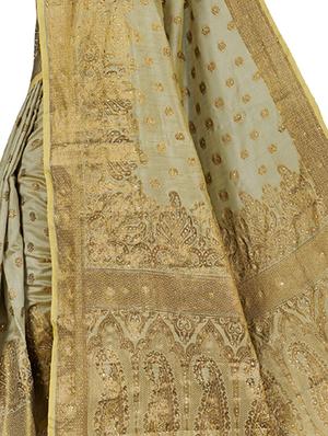 ethnic motifs banarasi saree with blouse - 18012347 - Standard Image - 4
