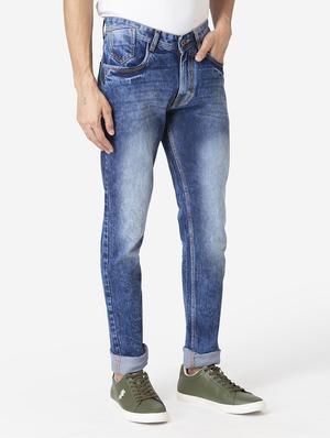 blue heavy washed denim jeans - 18012498 - Standard Image - 2