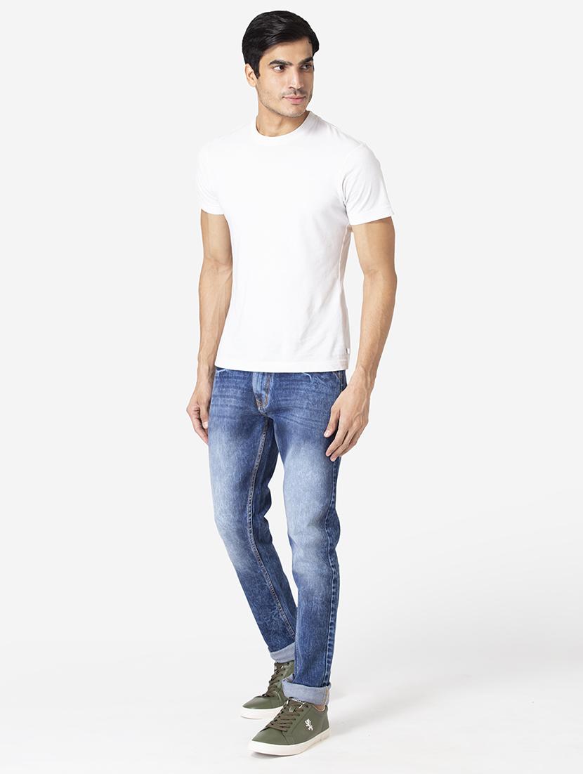 blue heavy washed denim jeans - 18012498 - Zoom Image - 4