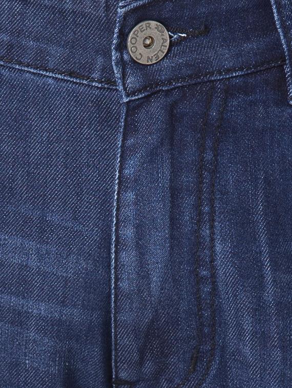 blue light washed ripped denim jeans - 18012501 - Zoom Image - 5