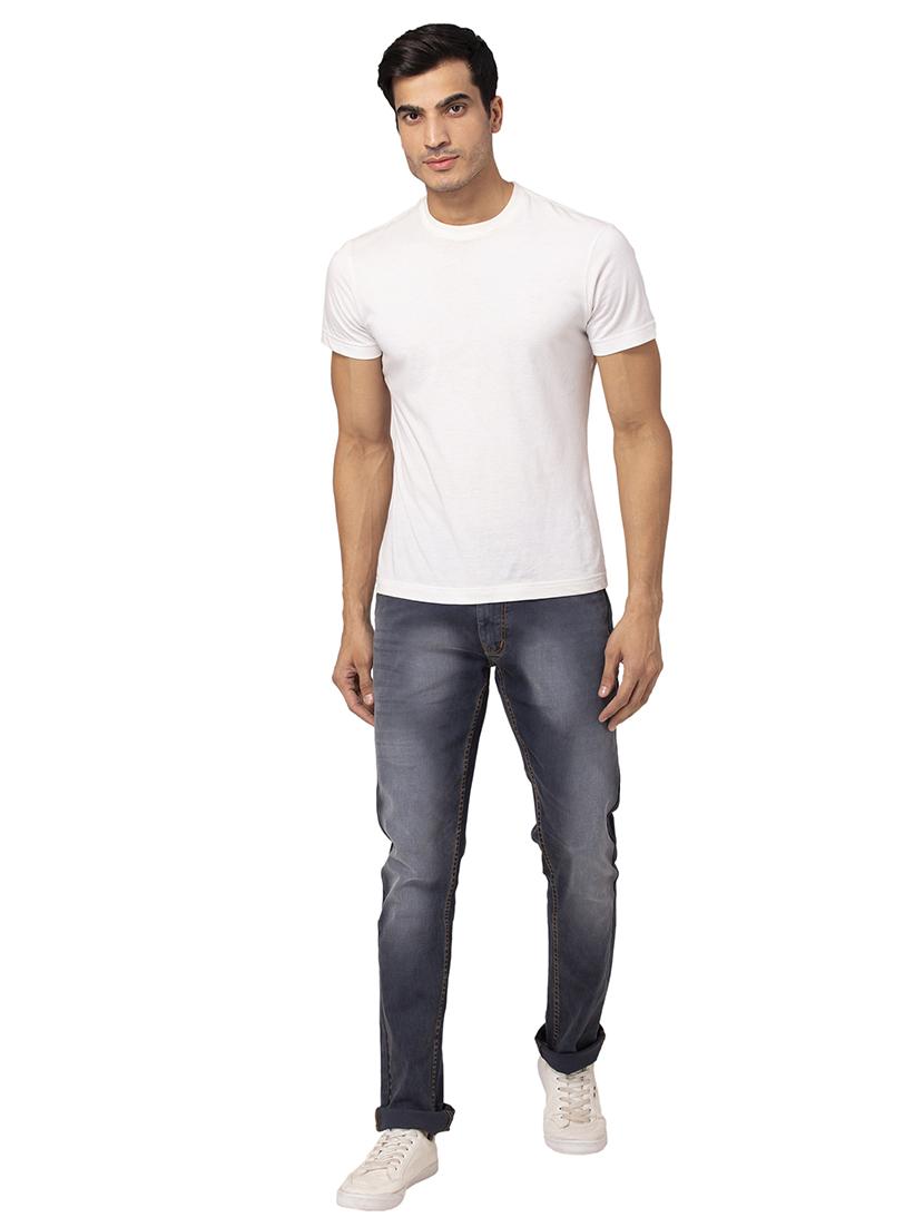 grey heavy washed denim jeans - 18012503 - Zoom Image - 4
