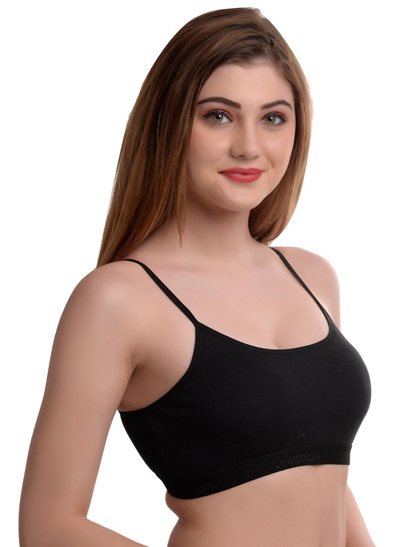 black solid sports bra - 18012685 - Zoom Image - 2