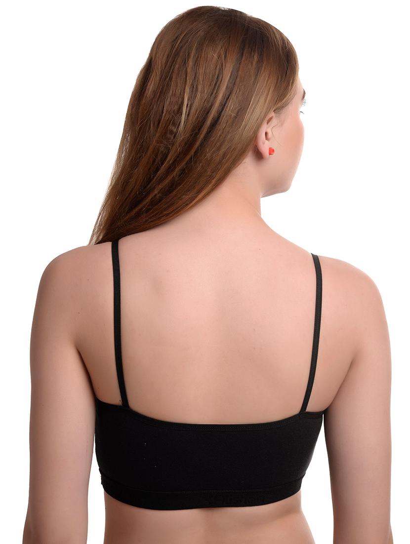 black solid sports bra - 18012685 - Zoom Image - 3