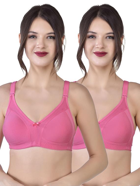 set of 2 solid minimizer bra - 18012782 - Zoom Image - 1