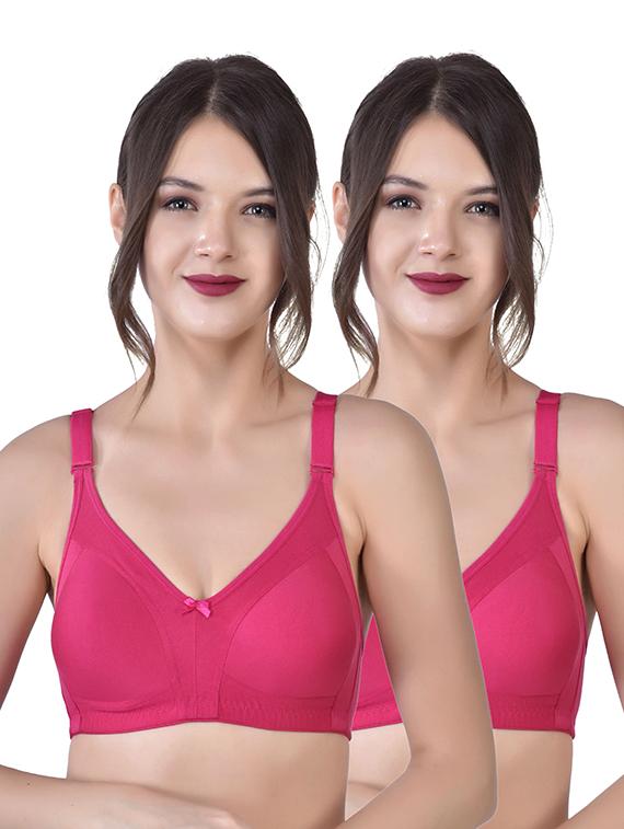 set of 2 solid minimizer bra - 18012783 - Zoom Image - 1