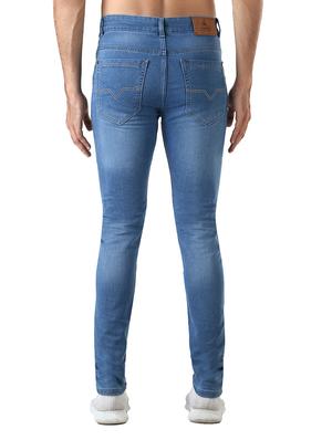 blue light washed denim jeans - 18012803 - Standard Image - 4