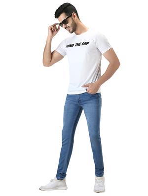 blue light washed denim jeans - 18012803 - Standard Image - 5