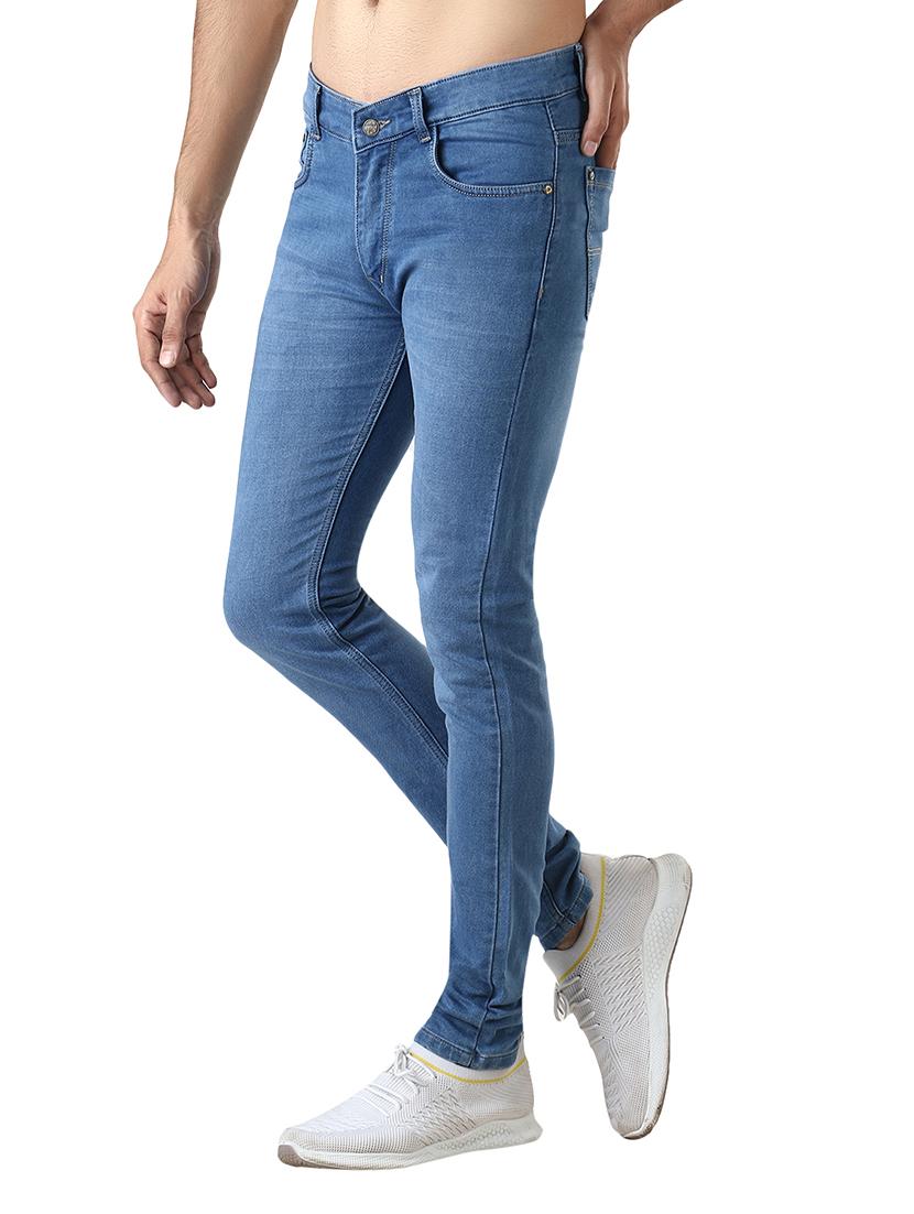 blue light washed denim jeans - 18012803 - Zoom Image - 2