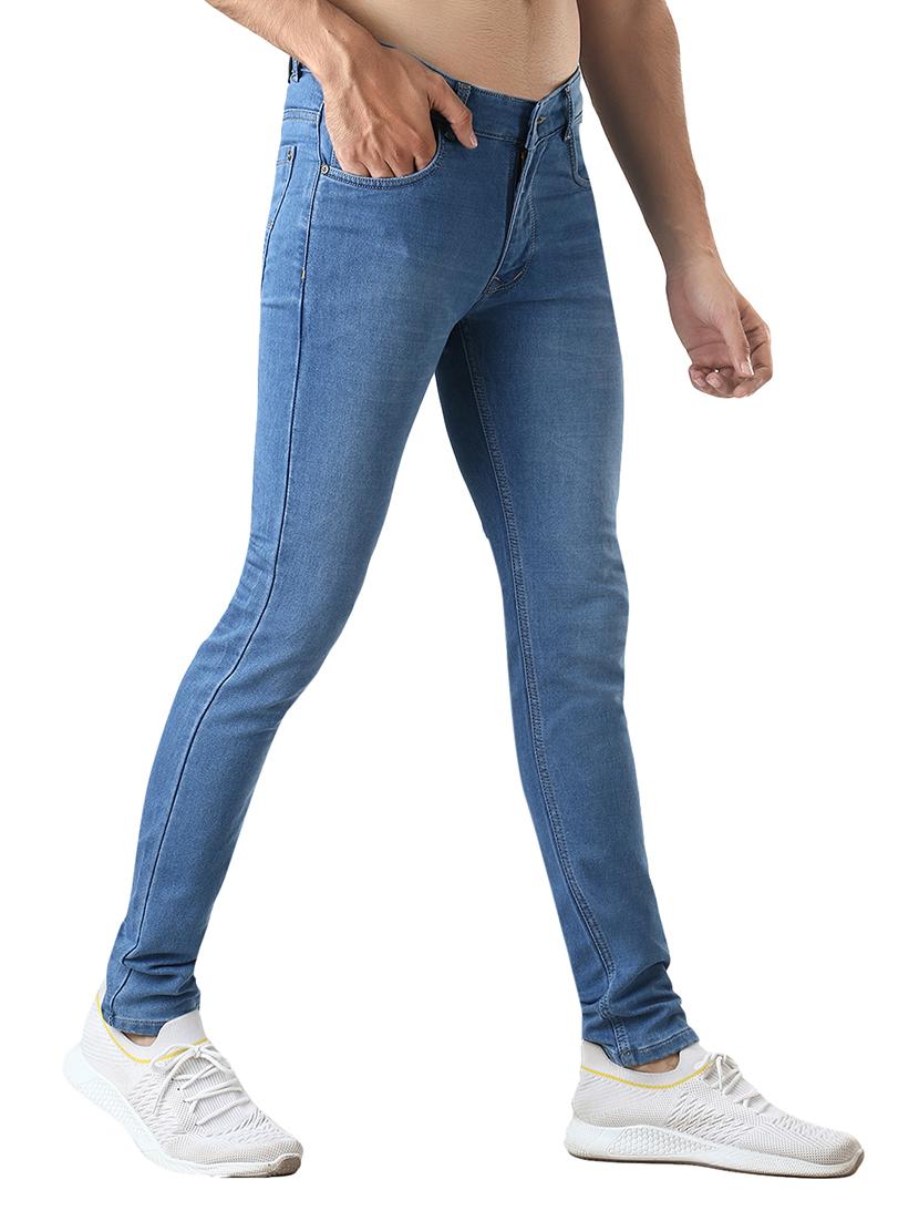 blue light washed denim jeans - 18012803 - Zoom Image - 3