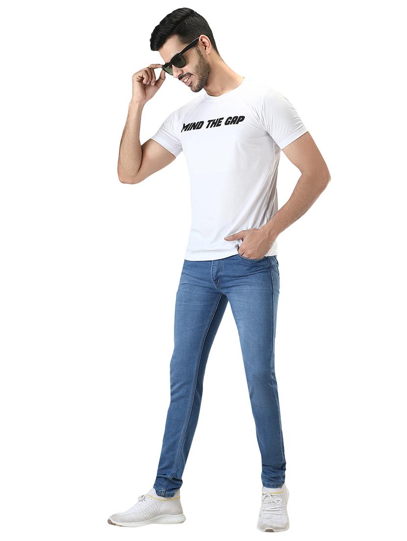 blue light washed denim jeans - 18012803 - Zoom Image - 5