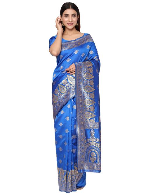 jacquard work kanjivaram saree with blouse - 18013167 - Very Small Image - 1