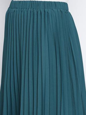 mid rise solid a-line skirt - 18013244 - Standard Image - 5