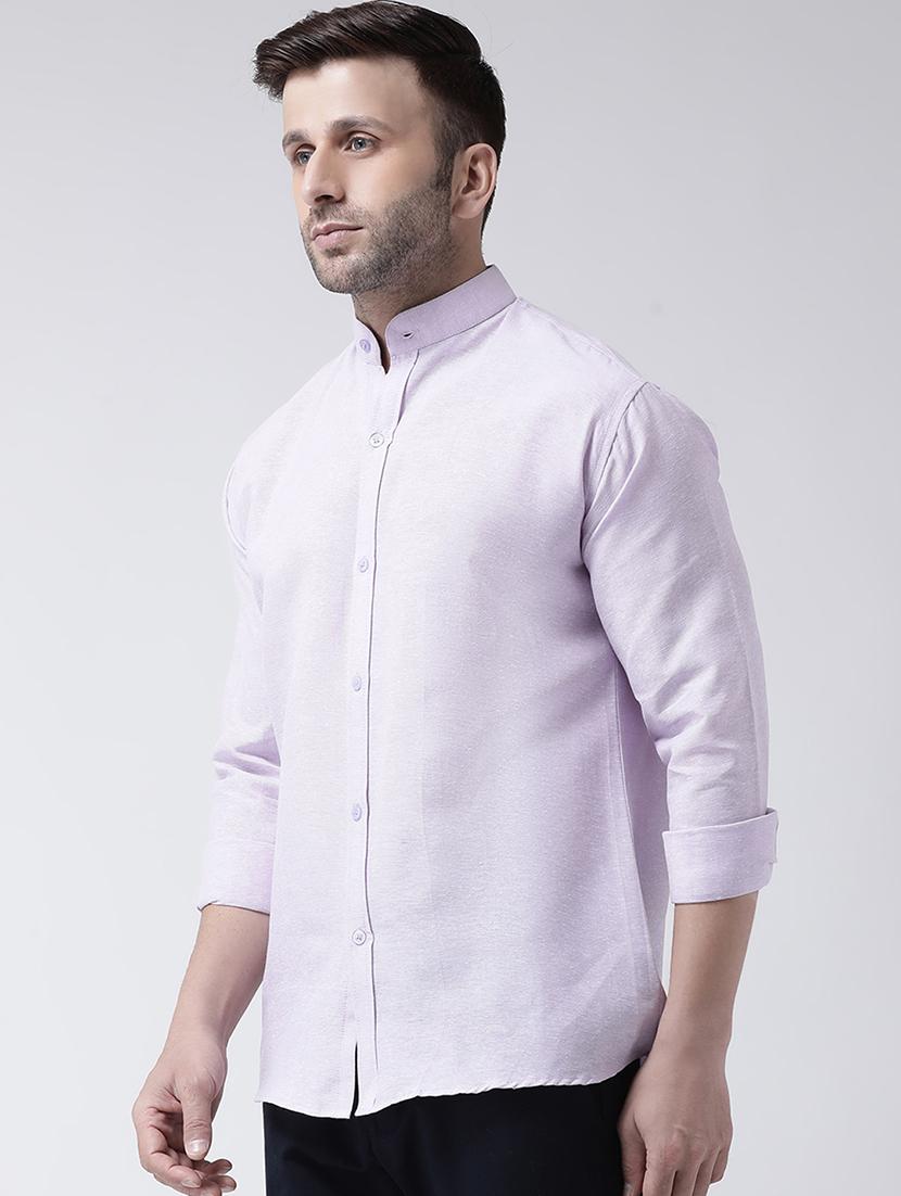 purple solid casual shirt - 18013489 - Zoom Image - 2