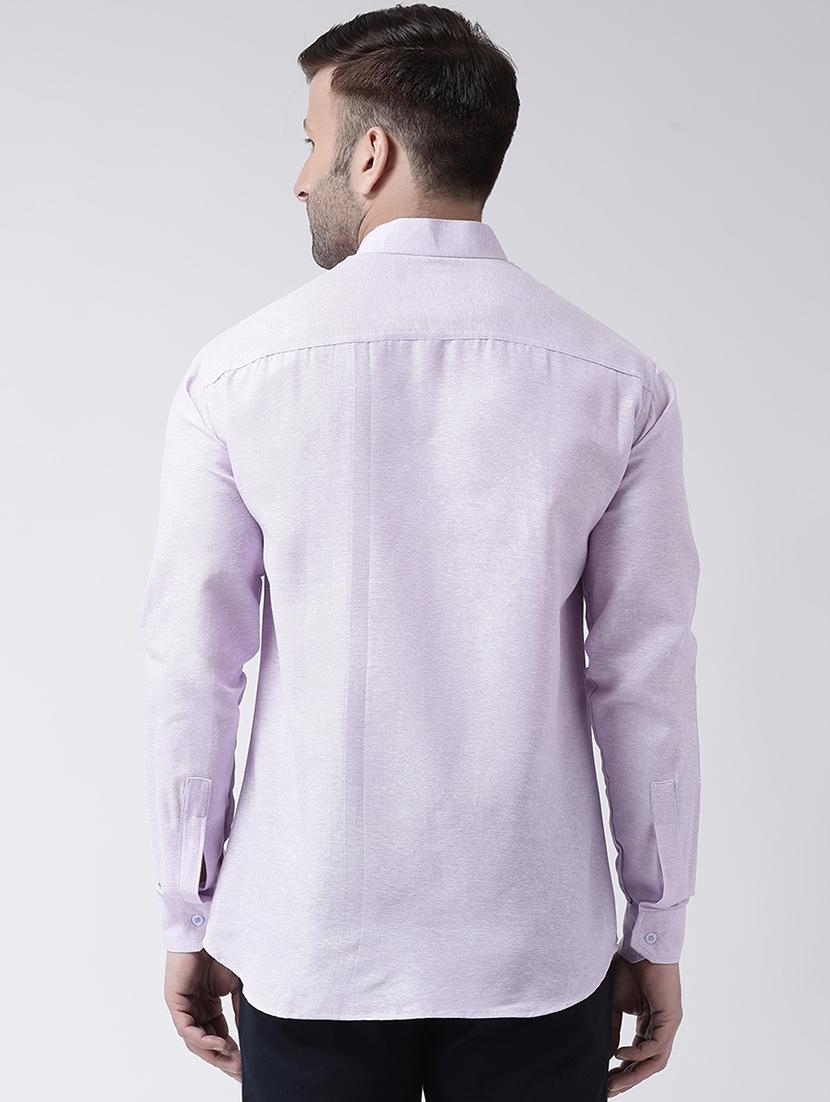 purple solid casual shirt - 18013489 - Zoom Image - 4