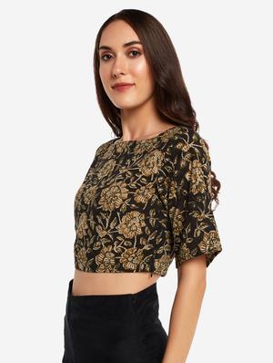 black floral blouse - 18013834 - Standard Image - 2