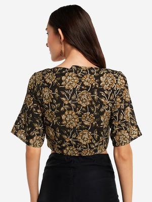 black floral blouse - 18013834 - Standard Image - 3